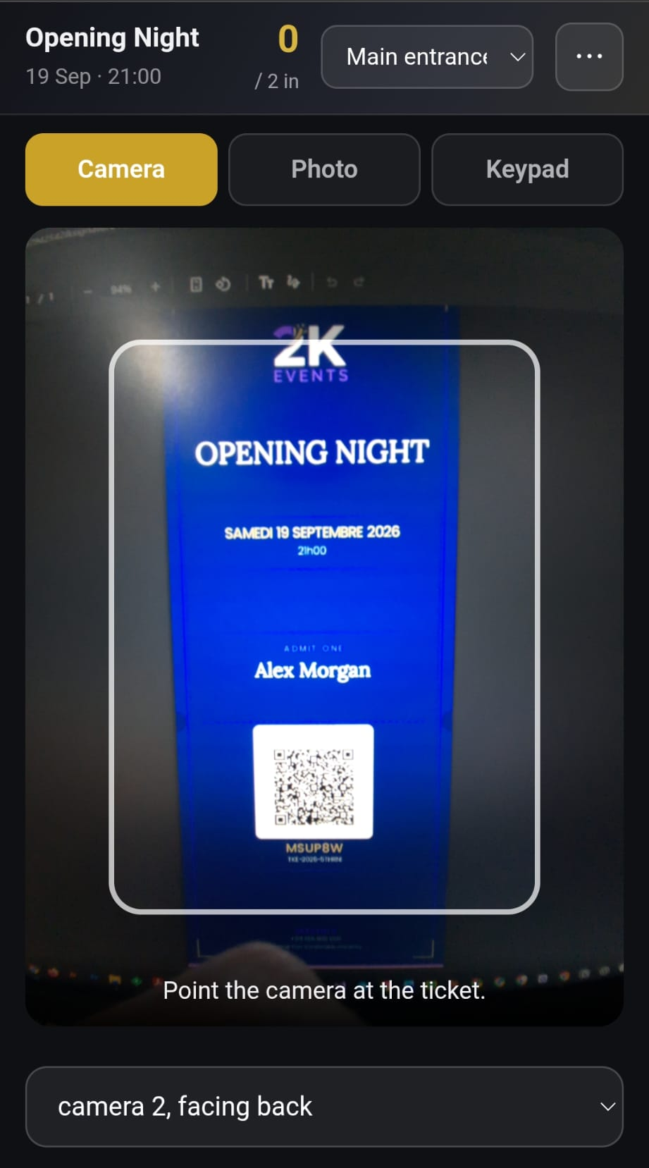 The door station on a phone